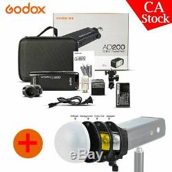 US Godox 2.4G AD200 TTL Pocket Flash Speedlite + Speedlight Band Omnibounce