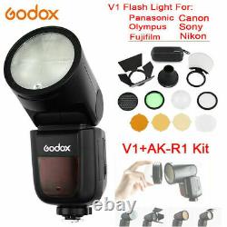 US Godox V1-N TTL HSS 1/8000s Camera Flash + AK-R1 Flash Accesories for Nikon