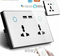 USB Electrical Socket Wireless Outlet Plug With Remote Control Wall Embedded New