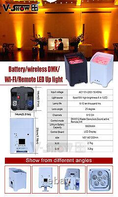 V-Show 10pcs 66in1 wireless battery remote control uplights led mini par can
