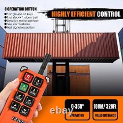 Wireless Crane Remote Control 8 Buttons 12v 2 Transmitters Industrial Channel El