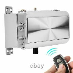 Wireless Home Smart Door Lock Stainless Steel Remote Control Anti-theft Silver