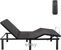 Wireless Remote Control Adjustable Bed Frame Head & Foot Incline Foldable