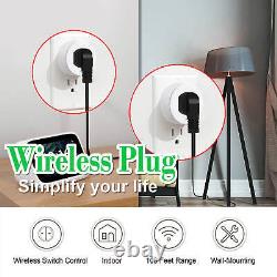 Wireless Remote Control Switch Outlet Plug No Wiring for Household Appliances ×6