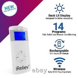 Wireless TENS Unit + EMS Therapeutic Wearable System, # ET-5050 by iReliev