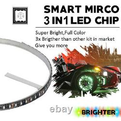 X-LIGHT 4pc 17 Million Color SMD LED Wheel Ring Light Kit for 16 Rotors