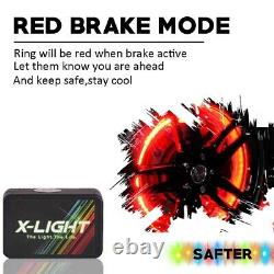 X-LIGHT 4pc 17 Million Color SMD LED Wheel Ring Light Kit for 16 Rotors