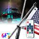 Xprite 6ft Wireless Remote Control Dancing Rgb Led Whip Lights For Atv Utv Buggy