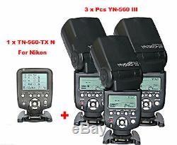 Yongnuo YN560-TX N Wireless Flash Controller for Nikon + 3 Pcs YN-560III Flash