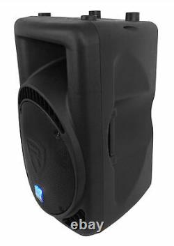 (2) Rockville Rpg15bt 15 1000w Haut-parleurs Dj Pa Powered Bluetooth, Lien Sans Fil