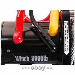 8000lb 5.5hp 12v Winch Électrique Vtt Suv Remorque Sans Wireline Télécommande Sans Fil