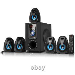 Befree 5.1 Channel Surround Sound Bluetooth Home Theater Speaker System Blue Nouveau
