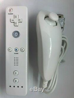 Blanc Sans Fil Wii Remote Controller Et Nunchuk Pour Nintendo (garantie 6 Mois)