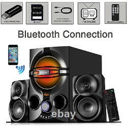 Boytone 2.1 Multimedia Bluetooth Speaker System, Sd Slot, Usb Port, Fm, Dj Light