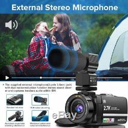 Caméra Vidéo 2.7k Caméscope Ultra Hd 36mp Vlogging Caméra Pour Youtube Ir Nuit