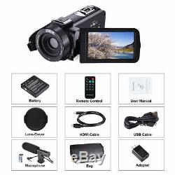 Caméscope Caméra Vidéo, Full Hd 1080p 30fps 3''lcd Écran Tactile Pour La Vidéo Youtube