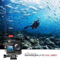 Campark X40 Caméra D'action 4k 20mp Wifi Vlogging Camera Eis Double Écran Tactile Us