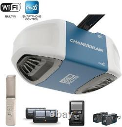 Chamberlain Garage Door Opener Wifi Smart Quiet Belt Drive B750 Remote Wireless