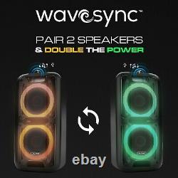 Dolphin Partybox 3400w Bluetooth Tailgate Party Speaker System Avec Lumières Et Tws