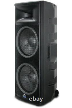 Dolphin Spx-280bt Elite Series Dual 15 Inch Party Speaker With Rave Light