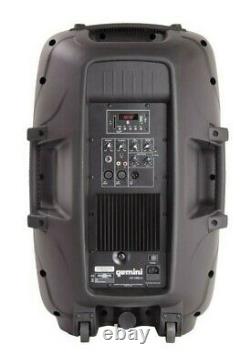Gemini 15-inch 2000w Powered Bluetooth Party Dj Speaker Avec Stand MIC Remote