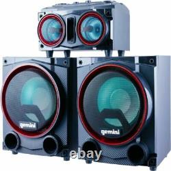 Gemini Audio 2000 Watt Led Bluetooth Party Accueil Théâtre Stereo Système Haut-parleur