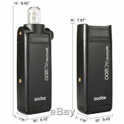 Godox 2.4g Ttl Batterie Double Tête Ad200 Poche Speedflash Speedlite 2900mah