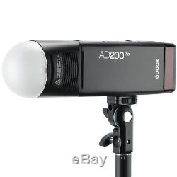 Godox Ad200pro Ttl 2.4g Pocket Camera Flash Pour Nikon Canon Sony Fuji Olympus