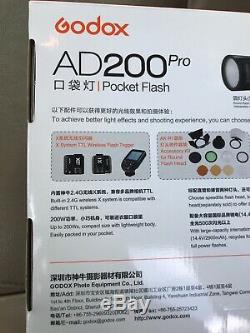 Godox Ad200pro Ttl 2.4g Pocket Flash Pour Appareil Photo Numérique Fuji Olympus Panasonic Pentax