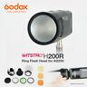 Godox H200r Anneau Flash Head Soft Light Ak-r1 Accessoires Kit Pour Ad200 Flash
