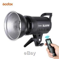Godox Sl-60w Led Haute Puissance Lampe Vidéo Télécommande Sans Fil + Bowens Mont