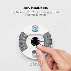 Google Nest Learning Thermostat Smart Wi-fi Thermostat Mirror Noir T3018us
