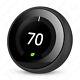 Google Nest Learning Thermostat T3018es (3e Génération) Miroir Noir Alexa Wifi Noir
