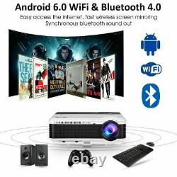 Led Smart 1080p Projecteur Android 9.0 Wifi Led Vidéo Accueil Cinema Bundle Bracket