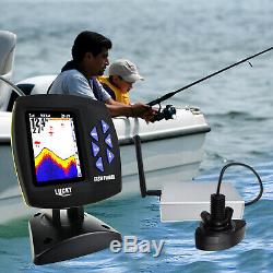 Lucky Écran Couleur Bateau Fish Finder Télécommande Sans Fil 300m / 980ft Pêche