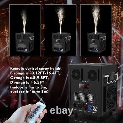 Machine à étincelles froides 2Pack 700W avec télécommande sans fil pour spectacle d'effets de scène de feux d'artifice