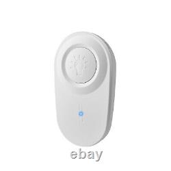 Mini Interrupteur De Lumière Sans Fil 110v Touche Bouton 1 Voie Télécommande Maison Outils Blanc