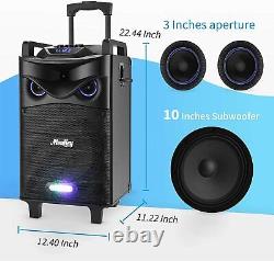 Moukey 540w Sans Fil Karaoke Machine Bluetooth Système Portable Avec 2 Microphone
