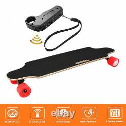 New Electric Skateboard Longboard Avec Contrôleur À Distance Sans Fil Rouge