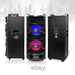 Nouveau Pyle-pro Psufm1235bt Pa Loudspeaker Karaoke System Bt Dj Lights, Mp3/usb/sd