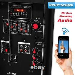 Pphp152bmu 15 1000w Haut-parleur Bluetooth Portable Radio Fm Avec Microphone