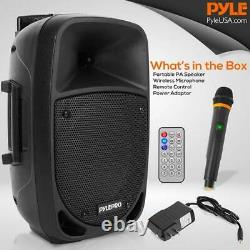 Pyle Psbt125a 1200w Haut-parleur Portable Bluetooth Pa, Rechargeable, Avec Micro Sans Fil