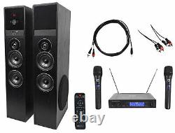 Rockville Bluetooth Home Theater / Karaoke Machine System Avec (2) Micros Sans Fil +subs