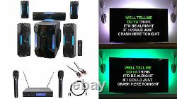 Rockville Bluetooth Home Theater Karaoke Machine System Avec8 Micros Sub + Wireless