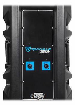 Rockville Rpg225k Paire Dual 15 2000w Powered Dj Speaker System Avec Bluetooth+mic