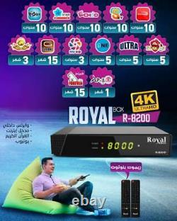 Royal R-8200 4k Récepteur Numérique Par Satellite Boîte De Télévision À Jamais
