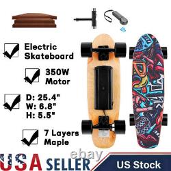 Skateboard Électrique Complet Avec Télécommande Sans Fil 3speed Réglable 350w