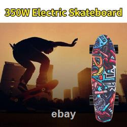 Skateboard Électrique Complet Avec Télécommande Sans Fil 3speed Réglable 350w
