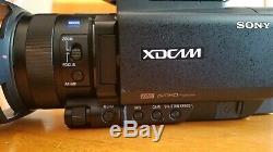 Sony Pxw-x70 Caméscope 4k Evolutif Broken Écran Noir Faible Utilisation
