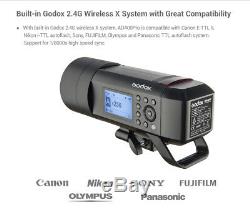 Stock Us Godox Ad400pro Witstro 2.4g Ttl Hss All-in-one Outdoor Speedlite
